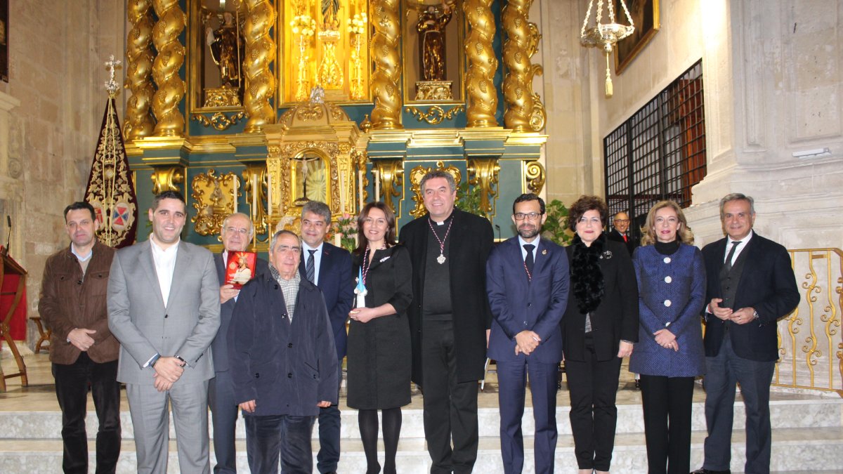 José Hernández Mosquera, Juan José Alonso, Antonio Pérez Lao, Francisco Balcázar, Carmelo Rodríguez, la pregonera, Magdalena Cantero, pregonera; Juan