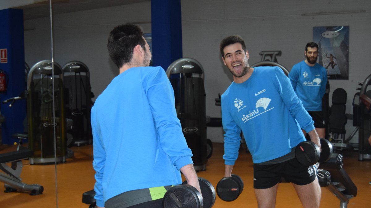 Casimiro en el gimnasio.