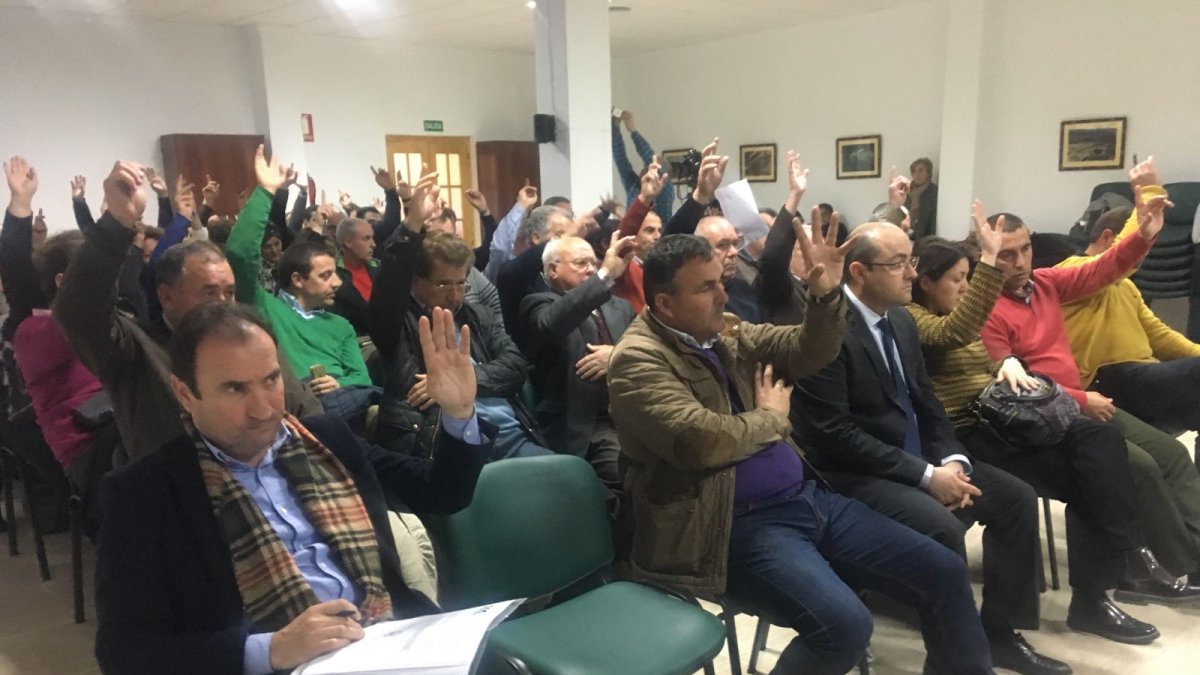 El concejal expulsado (primero por la izquierda) vota en la última Junta de Consorcio.