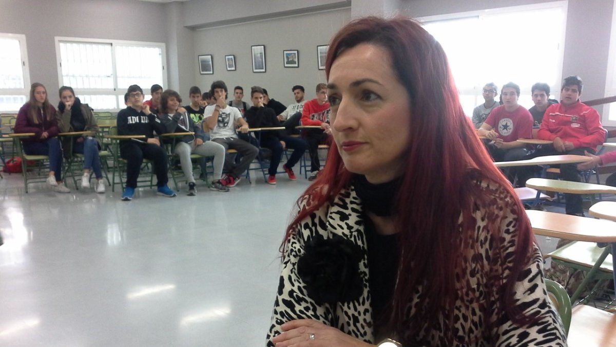 María José Salazar Rumí en el IES Nicolás Salmerón.