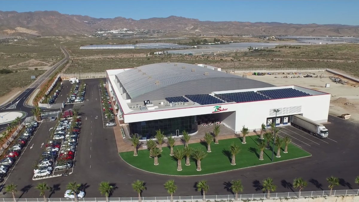 Vista aérea de la nave industrial de Biosabor. Fuente: Biosabor.