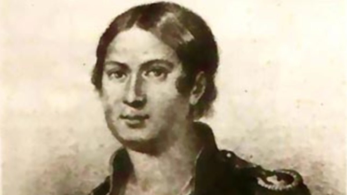 Agustina, la heroína del Sitio de Zaragoza, con su casaca de Suboficial de Infantería.