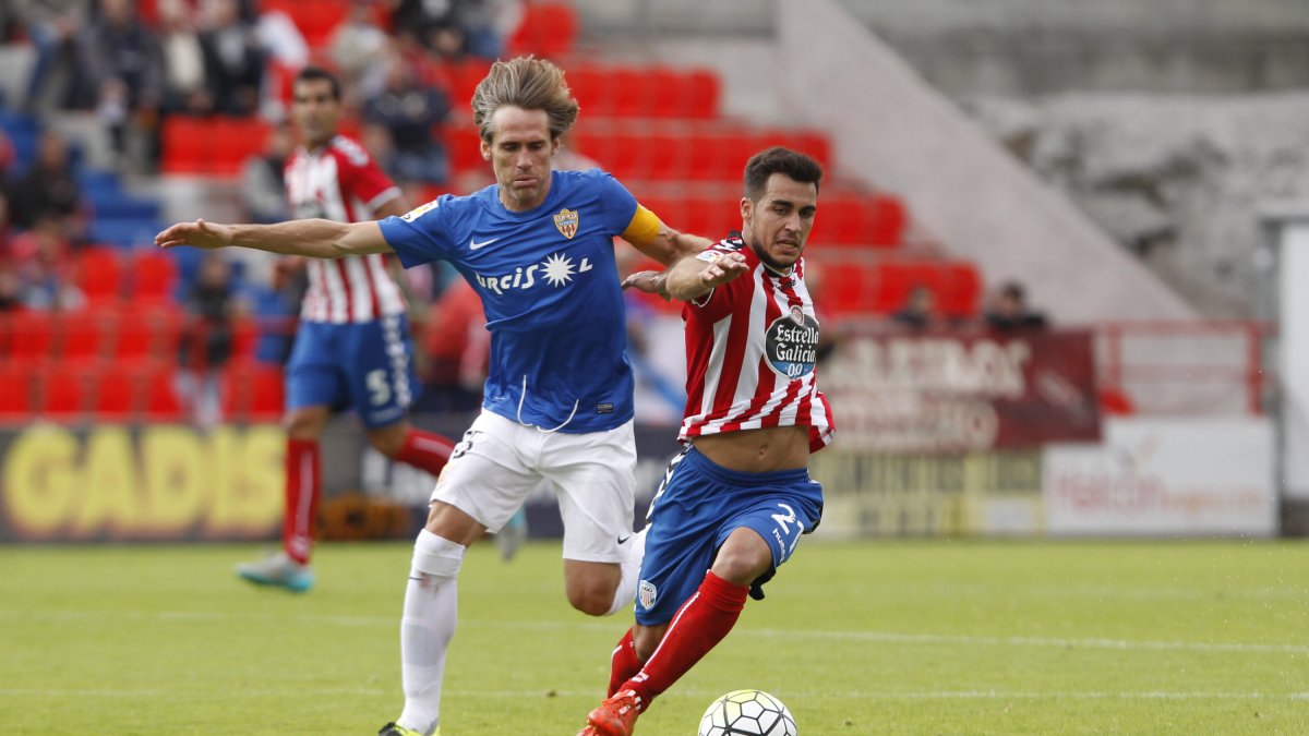 Corona en el Lugo-Almería de la pasada Liga.