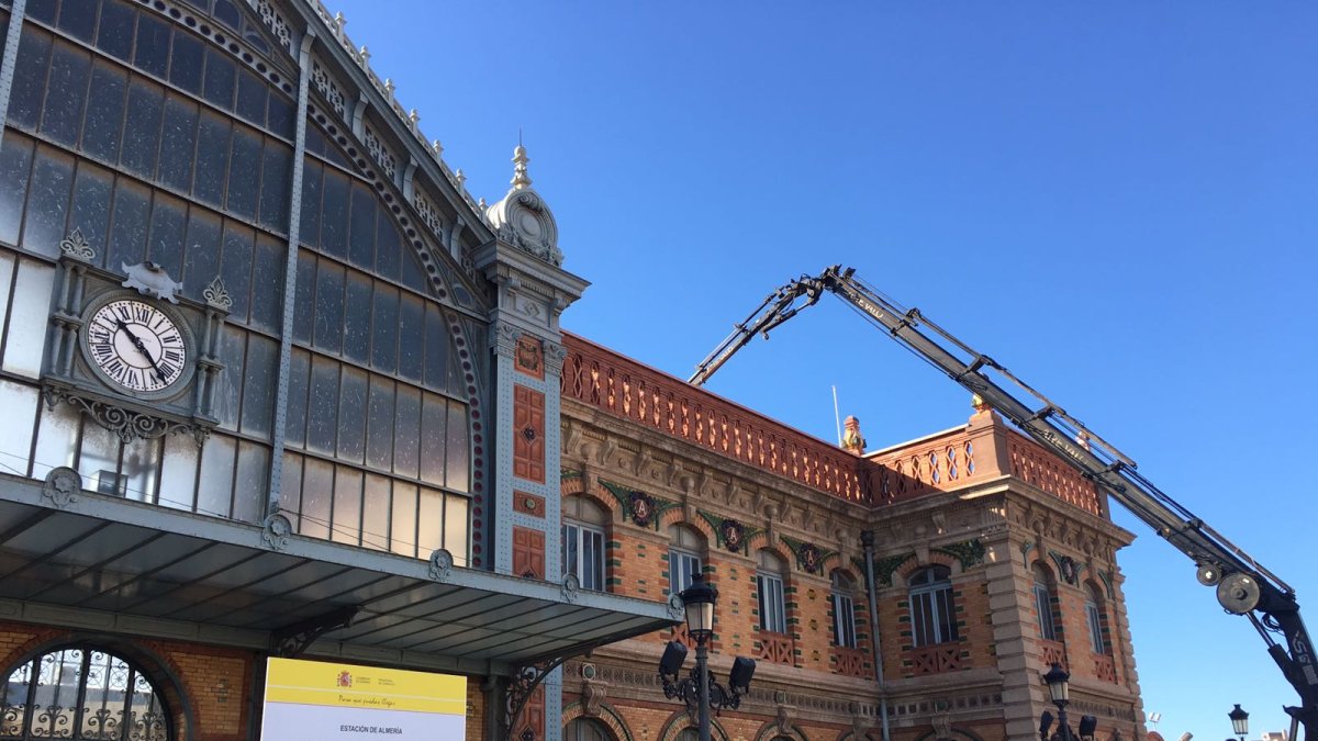 Obras en marcha en la antigua estación de ferrocarril