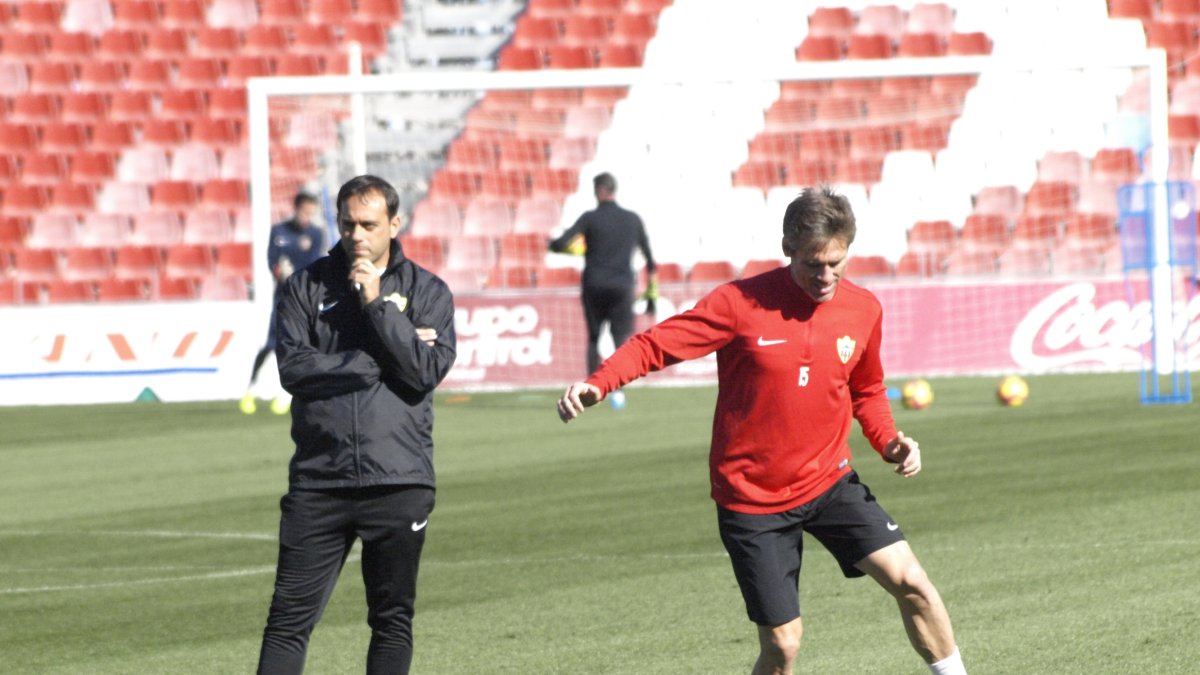 Corona y Fran en el entrenamiento.