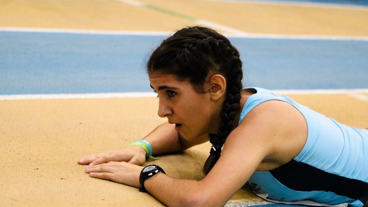 Alba Moreno a la finalización de su prueba.
