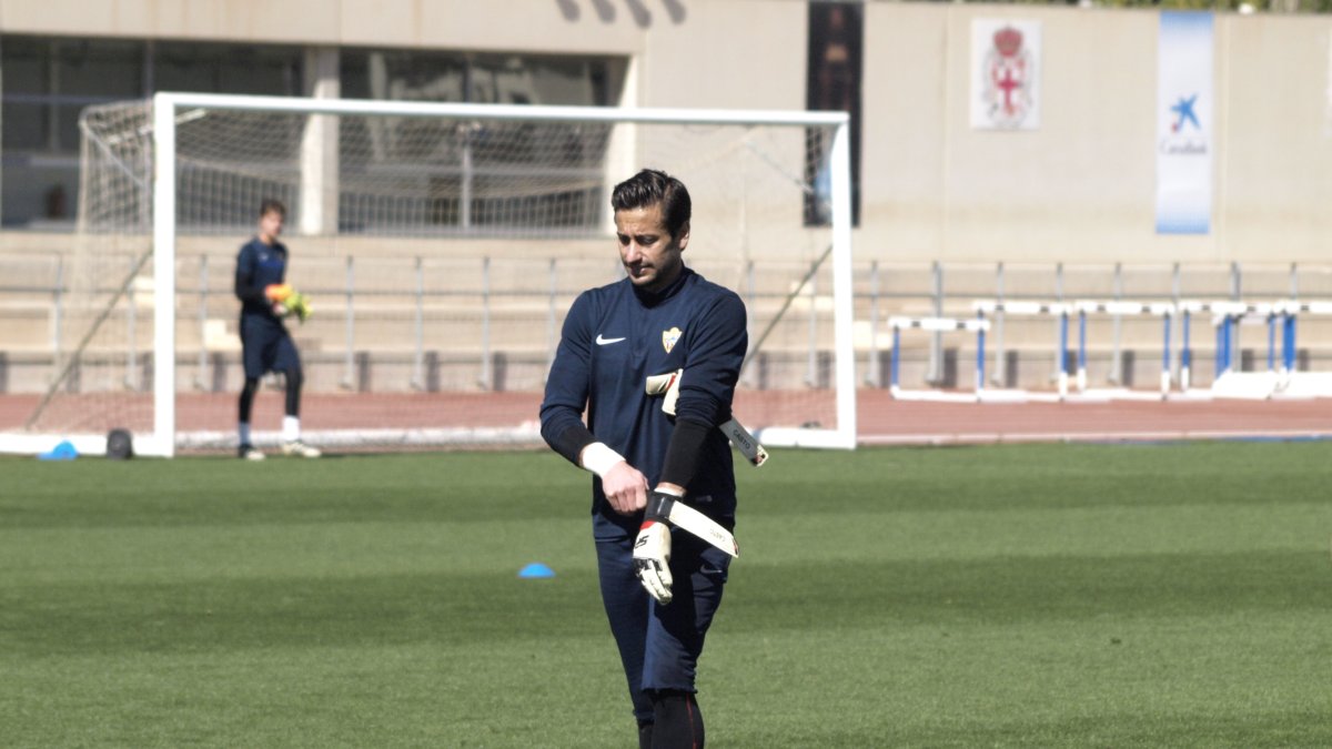 Casto en el entrenamiento de este miércoles.