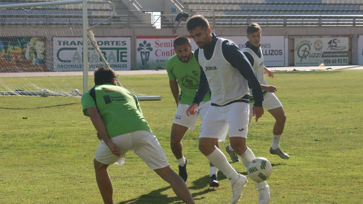 Samu Corral durante un entrenamiento.