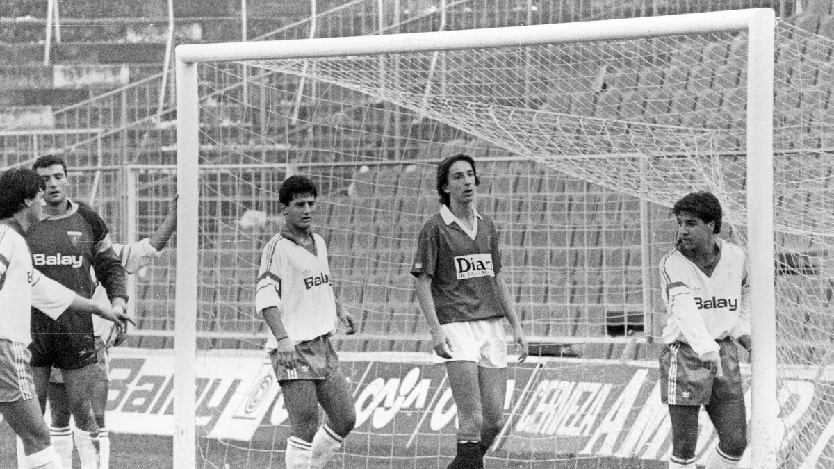 Ramis en un partido con el Nástic cuando era un niño.