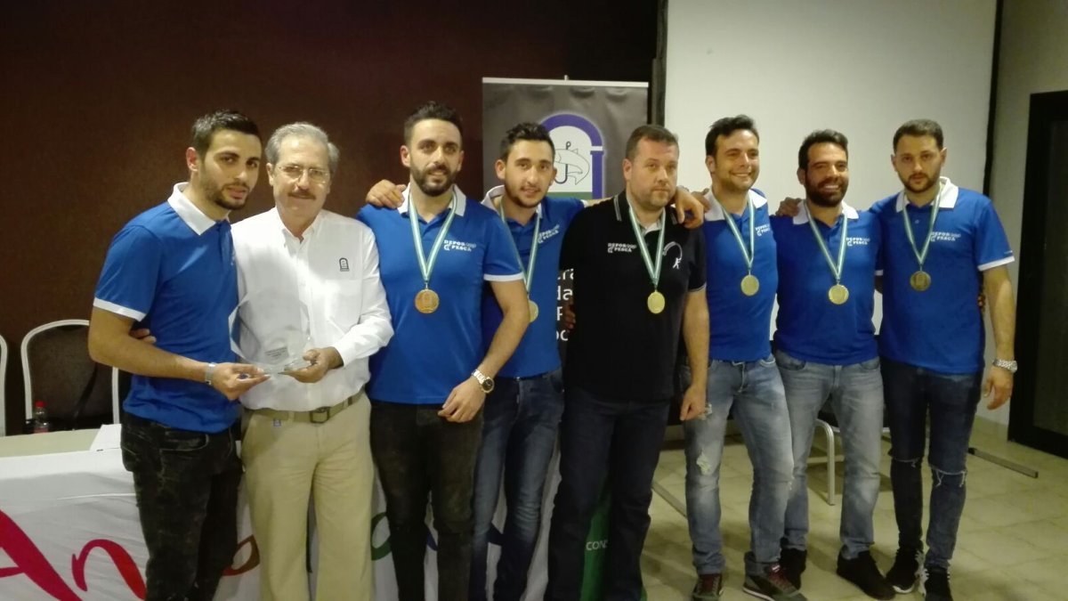 Pescadores del Club El Perdigal que irán al Mundial.