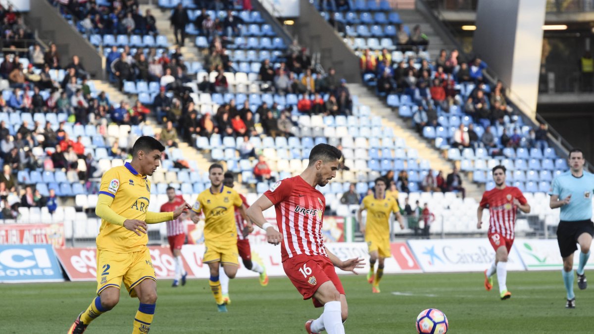 Fidel en el partido ante el Alcorcón.