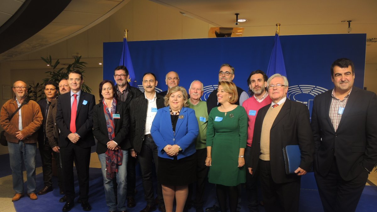 La Mesa del Tren tras su última reunión ayer en Bruselas