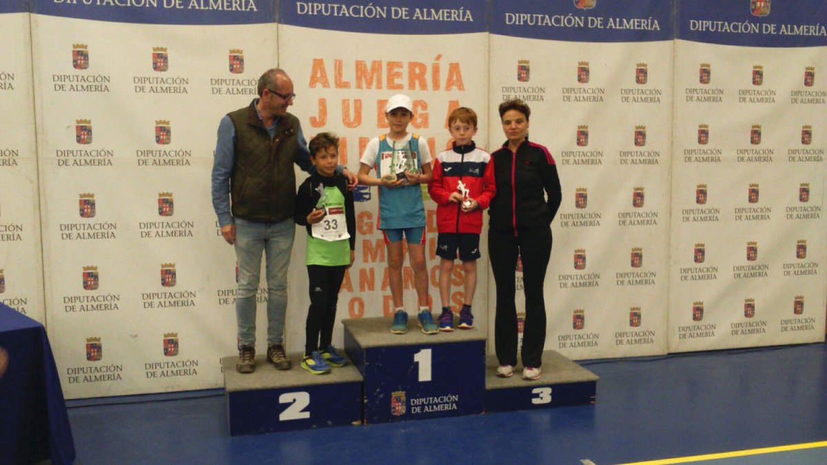 Podio alevín masculino con Daniel Polacci.