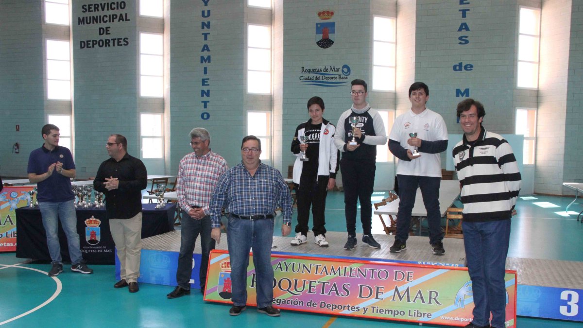 Podio juvenil masculino.