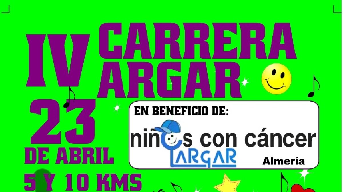 cartel de la carrera Argar.