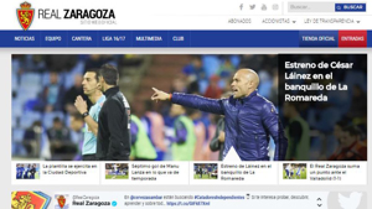 El Zaragoza cambia su portal de información.