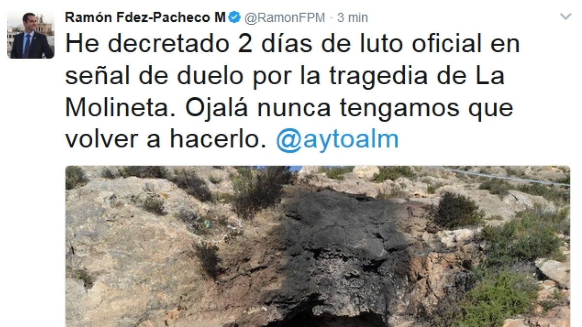 Twitter del alcalde de Almería