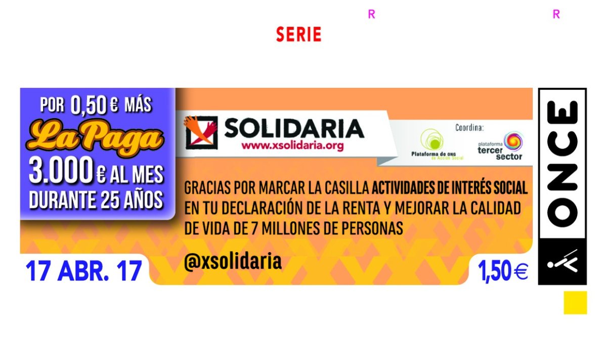 Imagen de un cupón de hoy lunes.