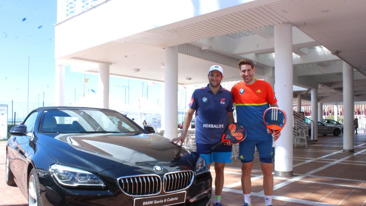 Sebastián Nerone, Campeón del Mundo de la World Padel Tour;?y su compañero Álex Ruiz, gran figura mundial.