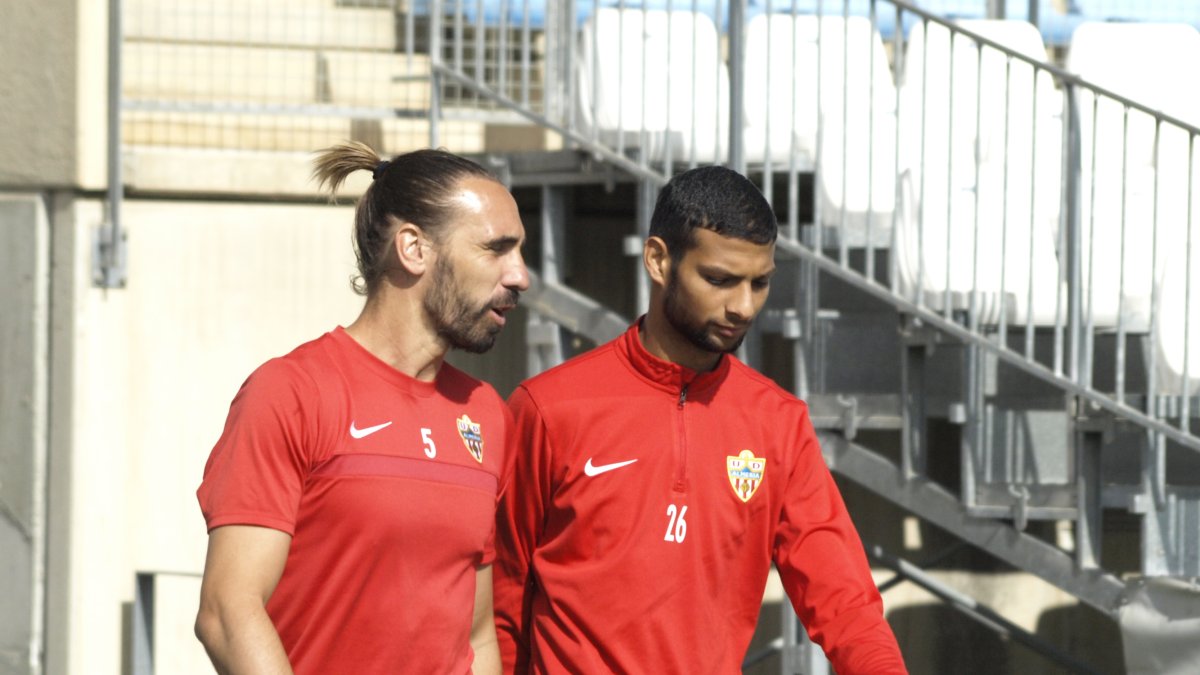 Borja y Joaquín saliendo al Estadio.