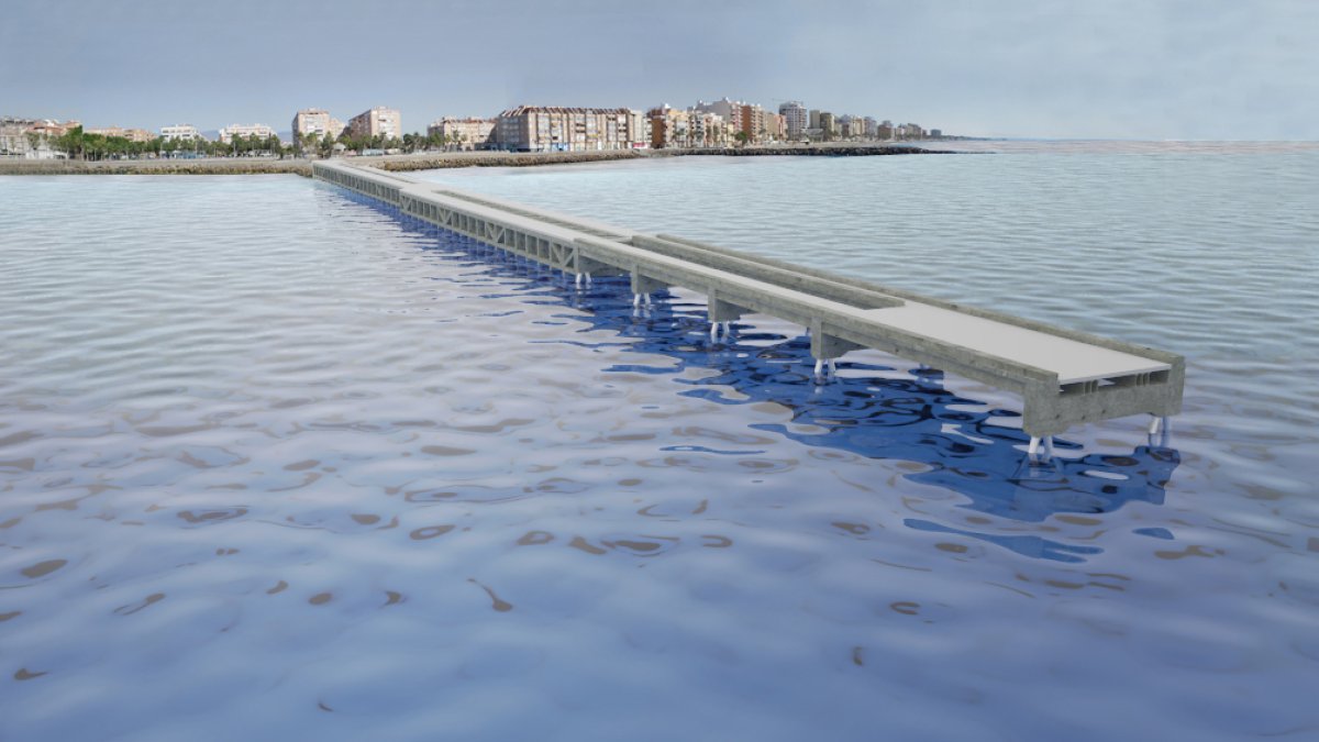 Simulación del Cable Francés rehabilitado pero sin actuación realizada.