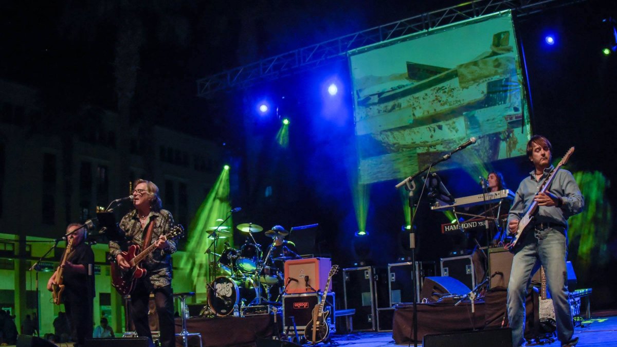 Los Puntos durante un concierto en la provincia.