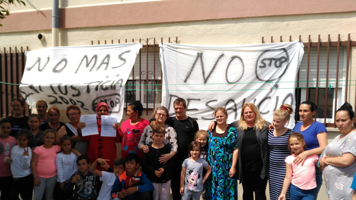Protesta vecinal en el edificio
