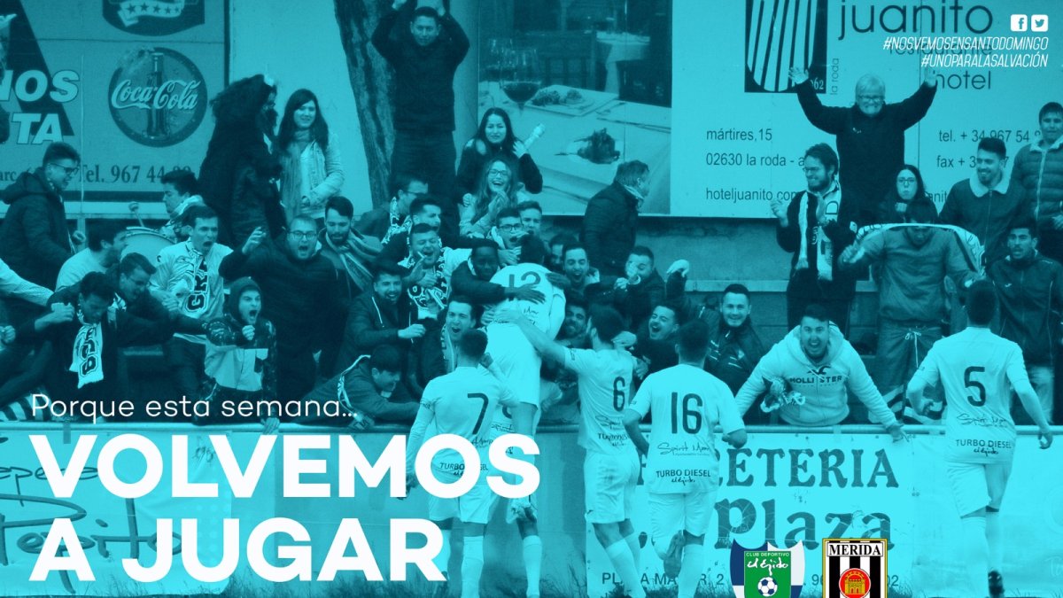 Campaña del CD El Ejido para animar a los seguidores celestes.