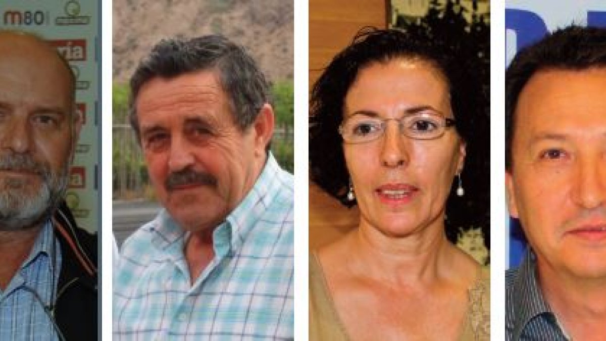 José Antonio Pérez (Cuatro Vegas), Diego Andújar (Sindicato de Riegos), Gracia Fernández y José A.Fernández (Feral).