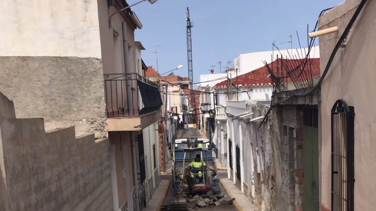Las obras de remodelación de la calle Aire se han iniciado esta pasada semana.