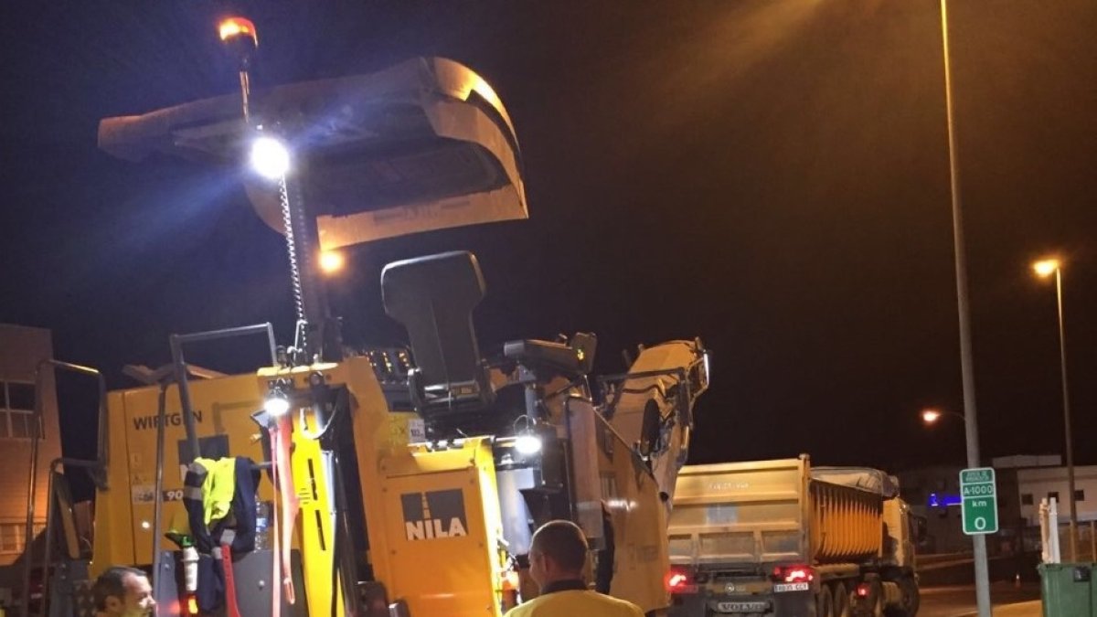 Comienzo de las obras en la transitada carretera.