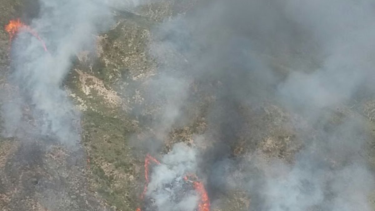 Imagen del incendio cedida por el Infoca