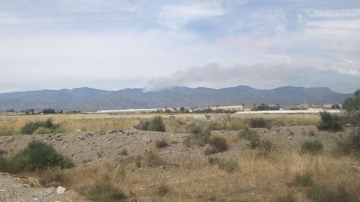 Incendio en Sierra Alhamilla (foto: @Plan_INFOCA)