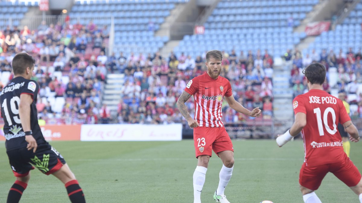 Morcillo, en el Almería-Numancia.