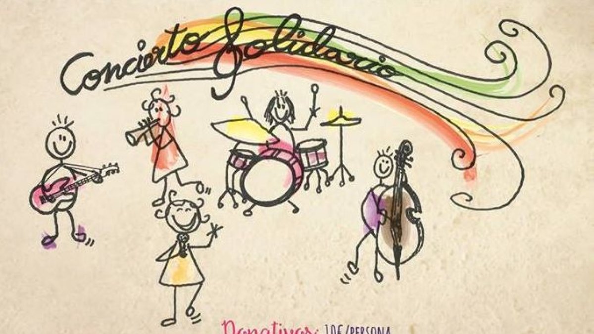 Detalle del cartel de la actividad solidaria.