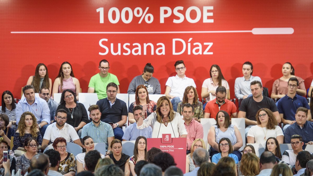 Susana Díaz, durante su discurso.