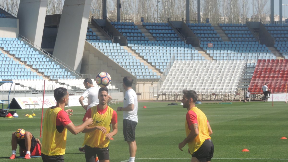 Uno de los ejercicios con balón.