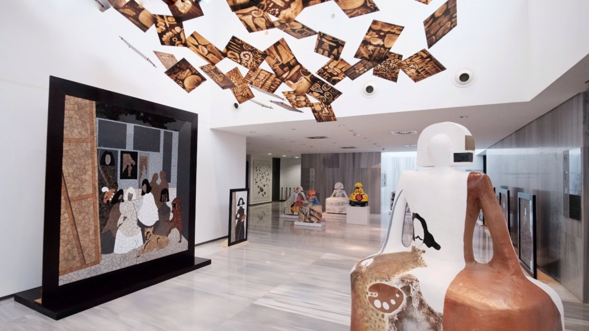 Murales y esculturas inspirados en Las Meninas.
