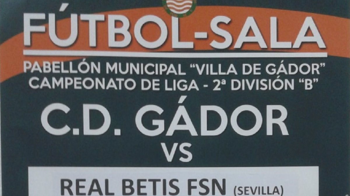 Cartel del partido.