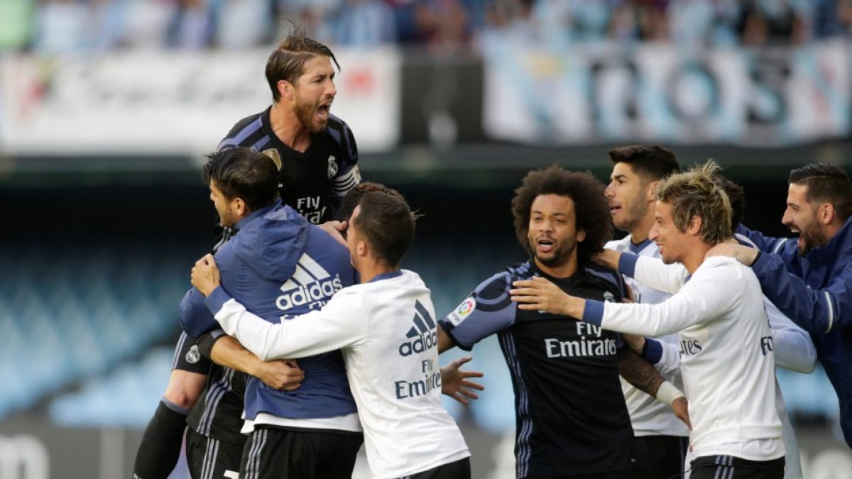 Celebración blanca en Balaídos.