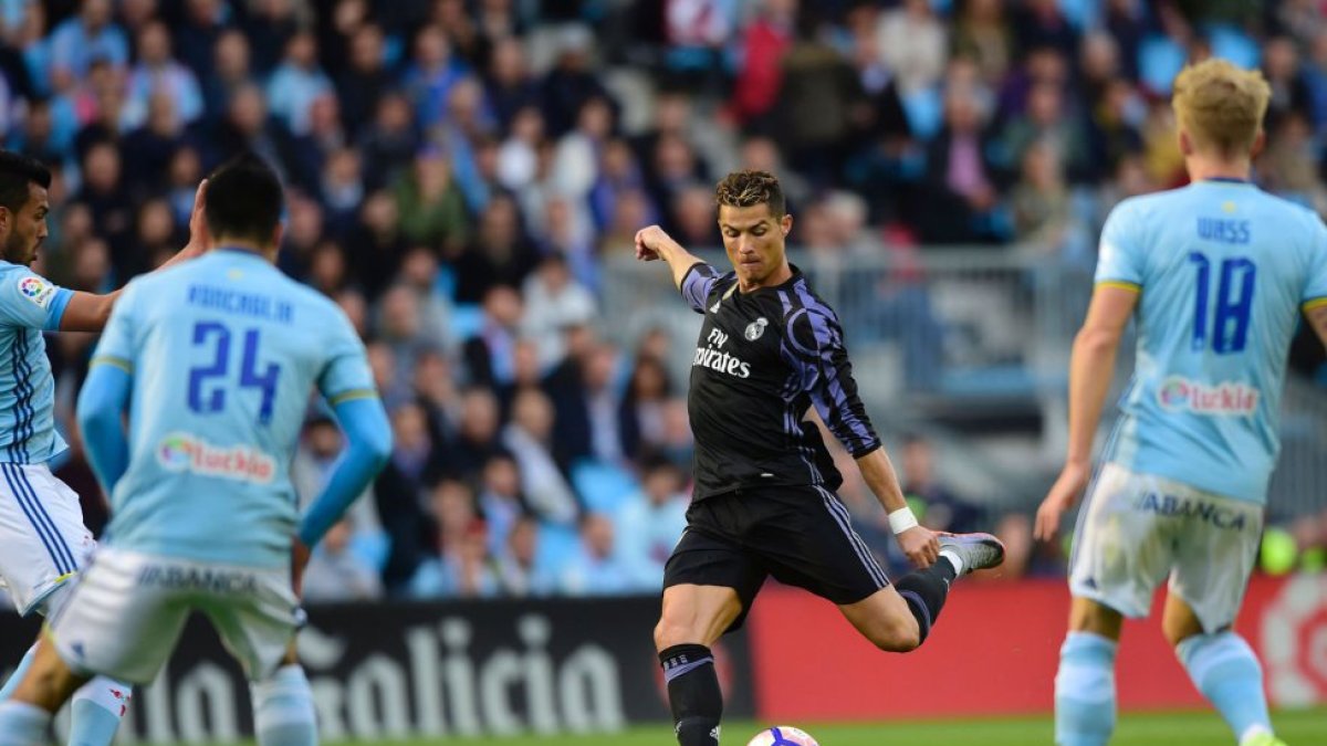 Cristiano marcando el 0-1.