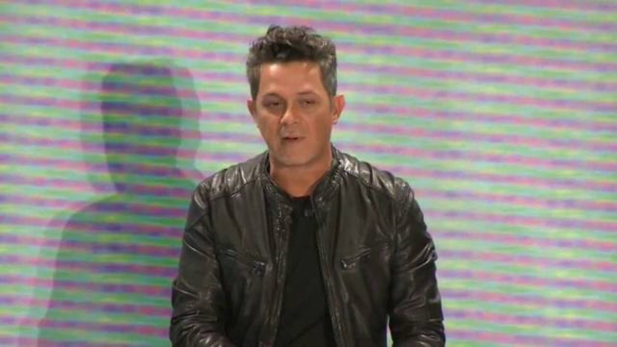 Alejandro Sanz en la presentación de su concierto