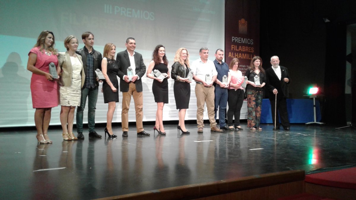 Los premiados en la gala de Tabernas.