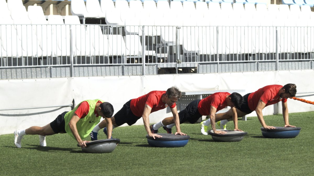 Juanjo, Corona, Gaspar y Motta en el circuito físico.