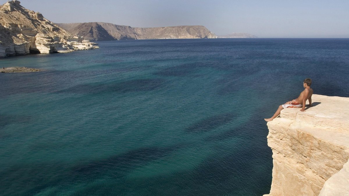 Acantilados de Rodalquilar, en Cabo de Gata.