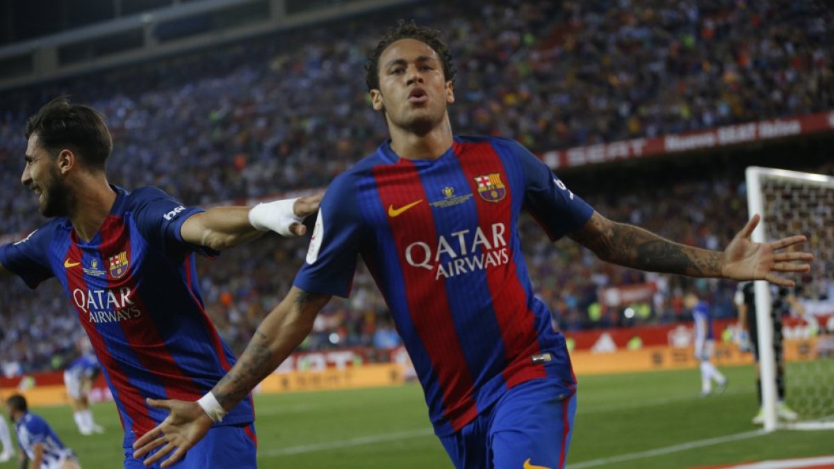 Celebración de Neymar.