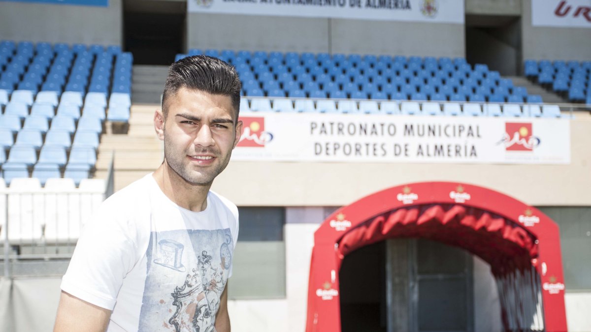 Rubén Duarte, en el Estadio de los Juegos Mediterráneos.