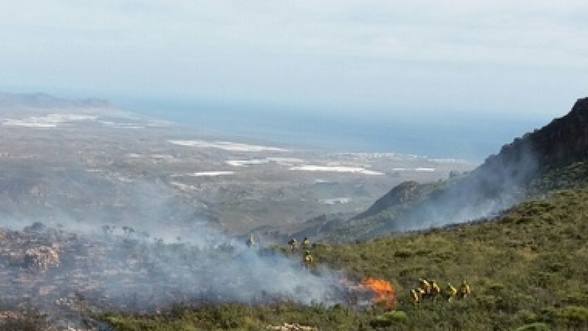 Imagen del Infoca del incendio del 9 de mayo en Sierra Alhamilla.