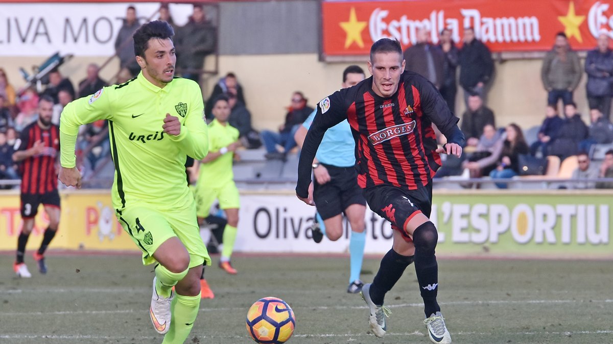 Ximo en el partido contra el Reus.