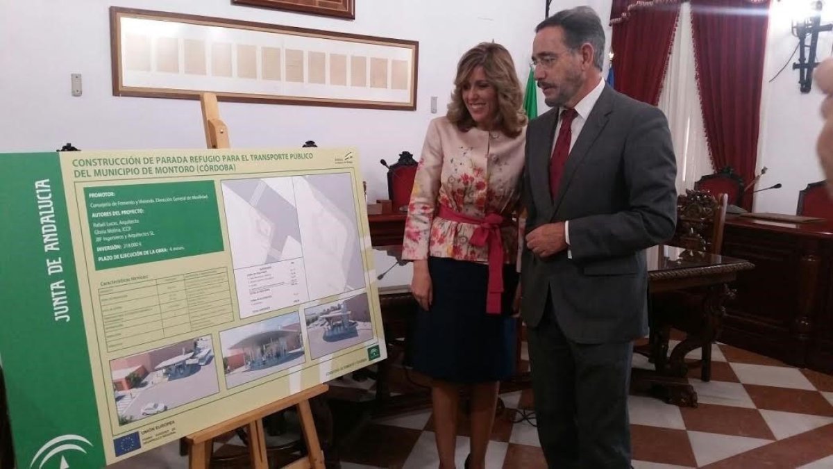 El consejero de Fomento, ayer en Montoro (Córdoba).